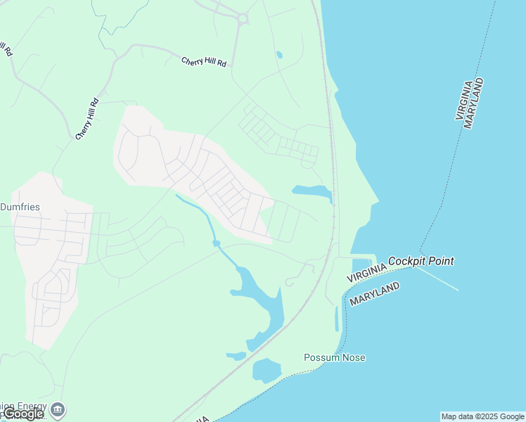 map of restaurants, bars, coffee shops, grocery stores, and more near 1703 Beech Leaf Street in Dumfries