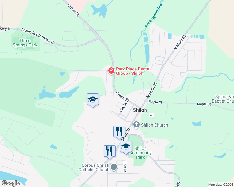 map of restaurants, bars, coffee shops, grocery stores, and more near 1703 Cross Street in O'Fallon