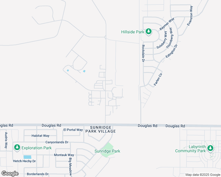 map of restaurants, bars, coffee shops, grocery stores, and more near 11505 Douglas Road in Rancho Cordova
