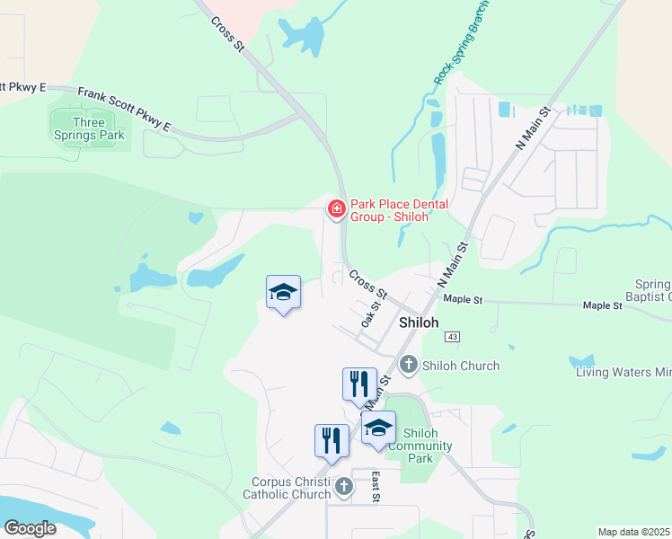 map of restaurants, bars, coffee shops, grocery stores, and more near 1703 Cross Street in O'Fallon