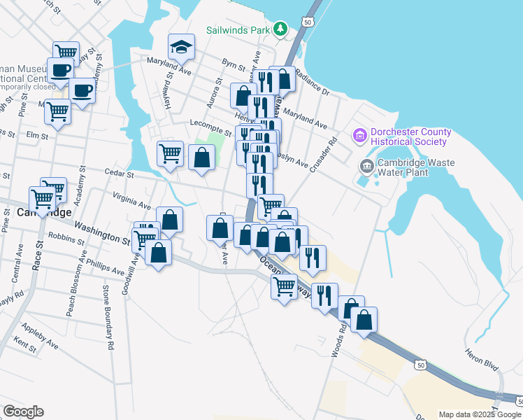 map of restaurants, bars, coffee shops, grocery stores, and more near 600 Sunburst Highway in Cambridge