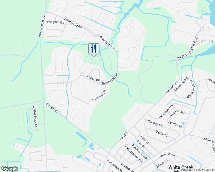 map of restaurants, bars, coffee shops, grocery stores, and more near 30949 Scissorbill Road in Ocean View