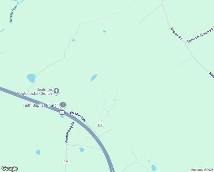 map of restaurants, bars, coffee shops, grocery stores, and more near 11404 Old Morgansburg Road in Bealeton