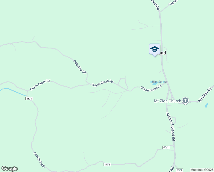 map of restaurants, bars, coffee shops, grocery stores, and more near Guyan Creek Road in Ashton