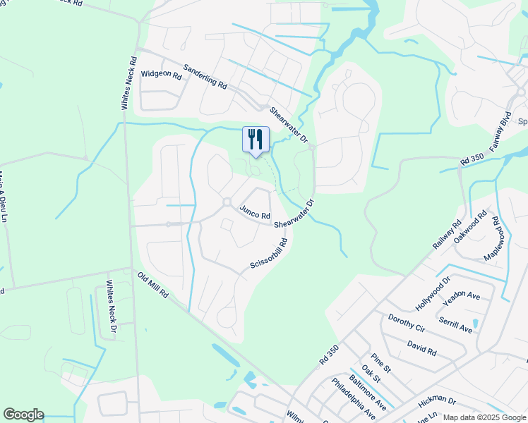 map of restaurants, bars, coffee shops, grocery stores, and more near 36403 Junco Road in Ocean View