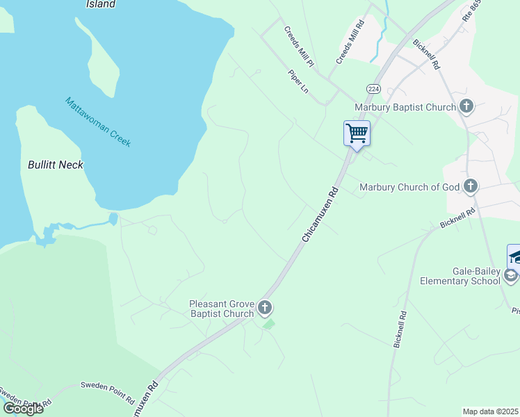 map of restaurants, bars, coffee shops, grocery stores, and more near 4220 Willoby Road in Marbury