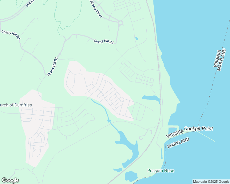 map of restaurants, bars, coffee shops, grocery stores, and more near 1752 Hickory Woods Road in Dumfries
