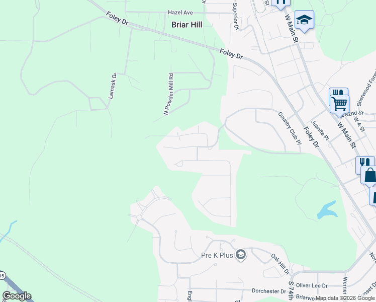 map of restaurants, bars, coffee shops, grocery stores, and more near 104 Autumn Lane in Belleville