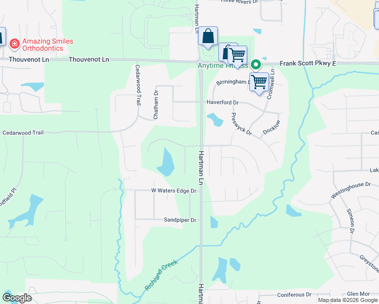 map of restaurants, bars, coffee shops, grocery stores, and more near 1214 Carleton Lane in Belleville