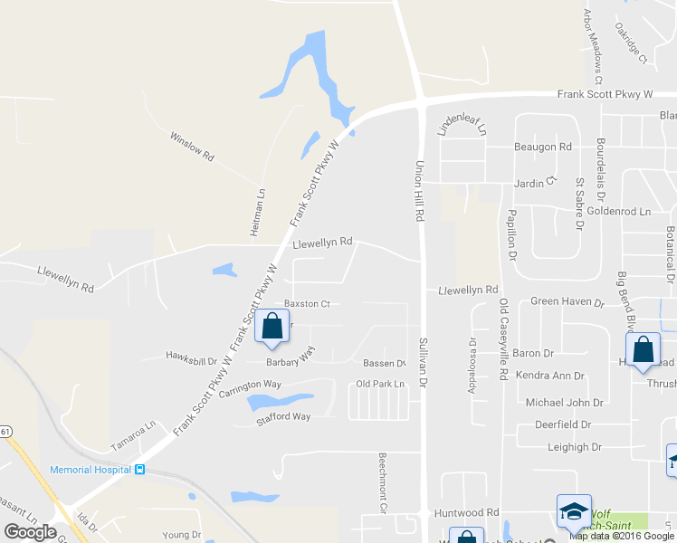 map of restaurants, bars, coffee shops, grocery stores, and more near 1743 Ambrose Terrace Drive in Belleville