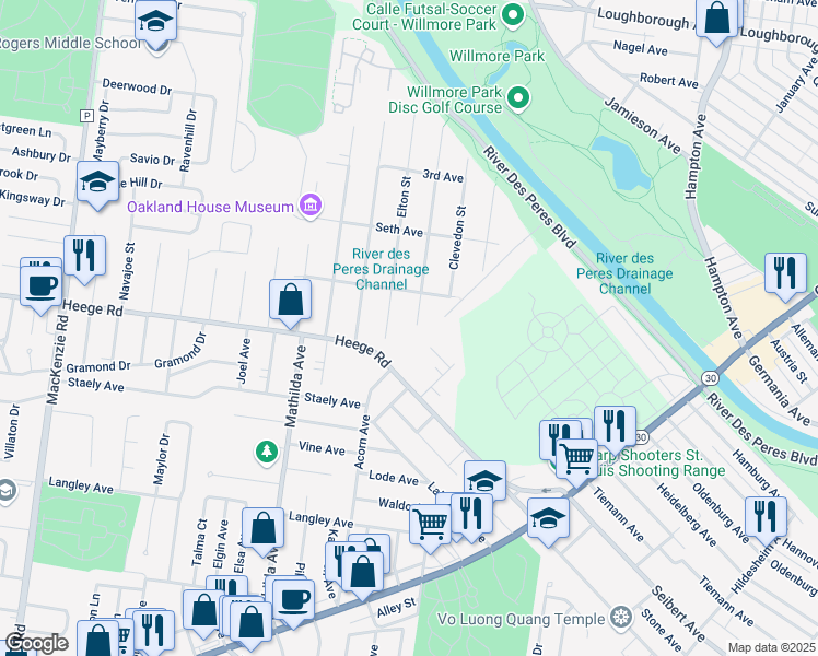 map of restaurants, bars, coffee shops, grocery stores, and more near 7917 Delmont Street in St. Louis