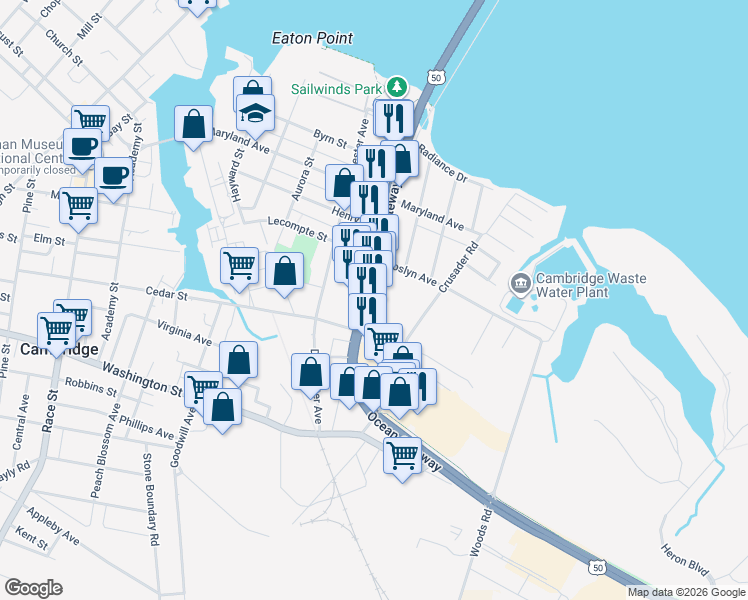 map of restaurants, bars, coffee shops, grocery stores, and more near 314 Sunburst Highway in Cambridge