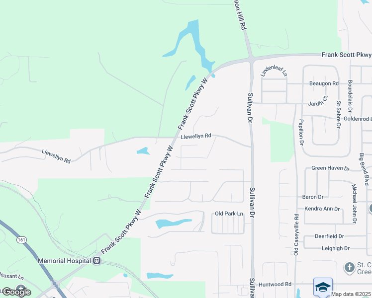 map of restaurants, bars, coffee shops, grocery stores, and more near 4024 Gentry Lane in Belleville