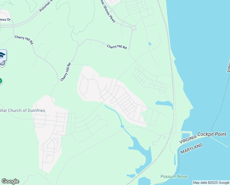 map of restaurants, bars, coffee shops, grocery stores, and more near 1815 River Heritage Boulevard in Dumfries