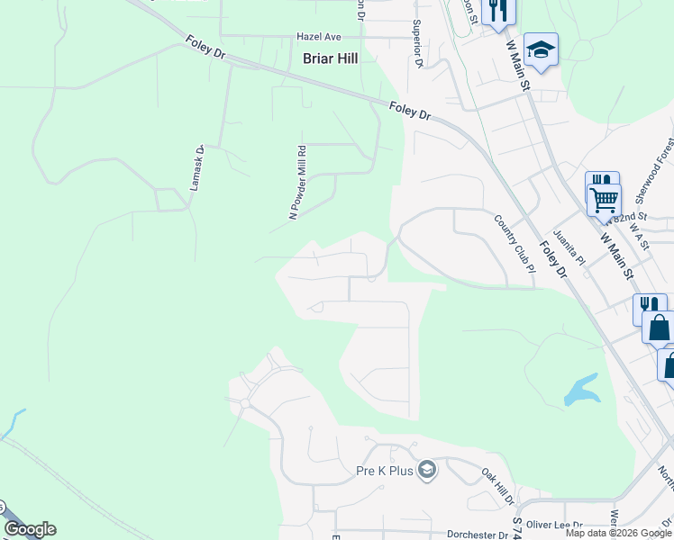map of restaurants, bars, coffee shops, grocery stores, and more near 104 Autumn Lane in Belleville