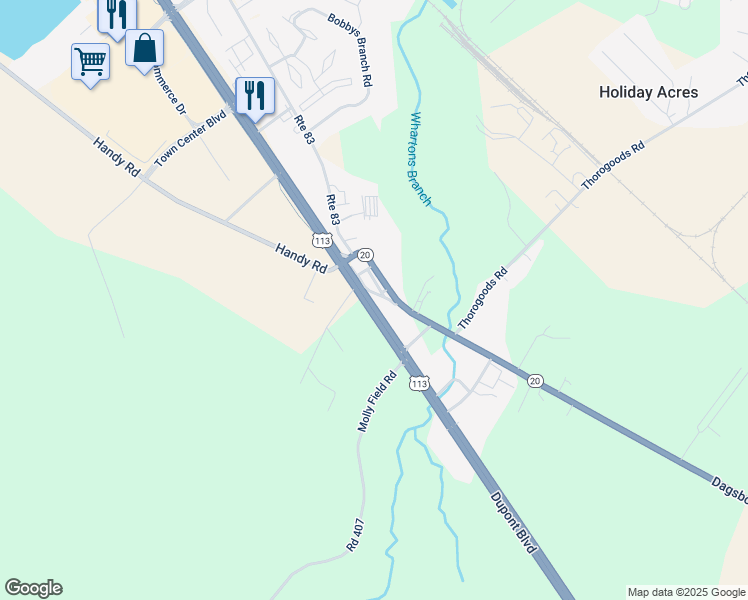 map of restaurants, bars, coffee shops, grocery stores, and more near 30535 U.S. 113 in Millsboro