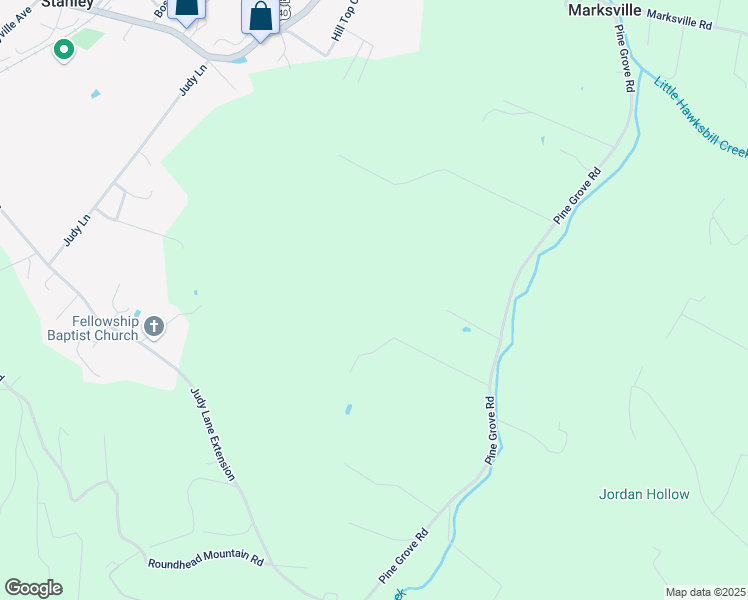 map of restaurants, bars, coffee shops, grocery stores, and more near 916 Pine Grove Road in Stanley