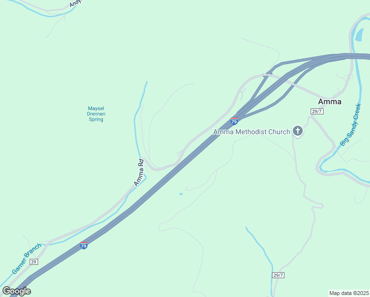 map of restaurants, bars, coffee shops, grocery stores, and more near 2931 Amma Road in Clendenin