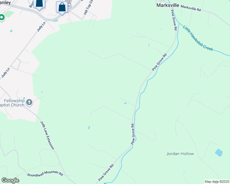 map of restaurants, bars, coffee shops, grocery stores, and more near 916 Pine Grove Road in Stanley