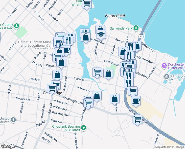 map of restaurants, bars, coffee shops, grocery stores, and more near 900 Marshy Cove in Cambridge