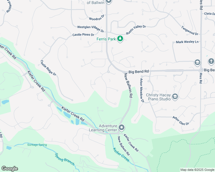 map of restaurants, bars, coffee shops, grocery stores, and more near 754 Woodside Trails Drive in Ballwin