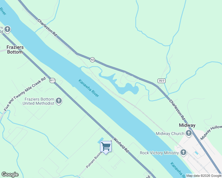 map of restaurants, bars, coffee shops, grocery stores, and more near 15709 Charleston Road in Buffalo