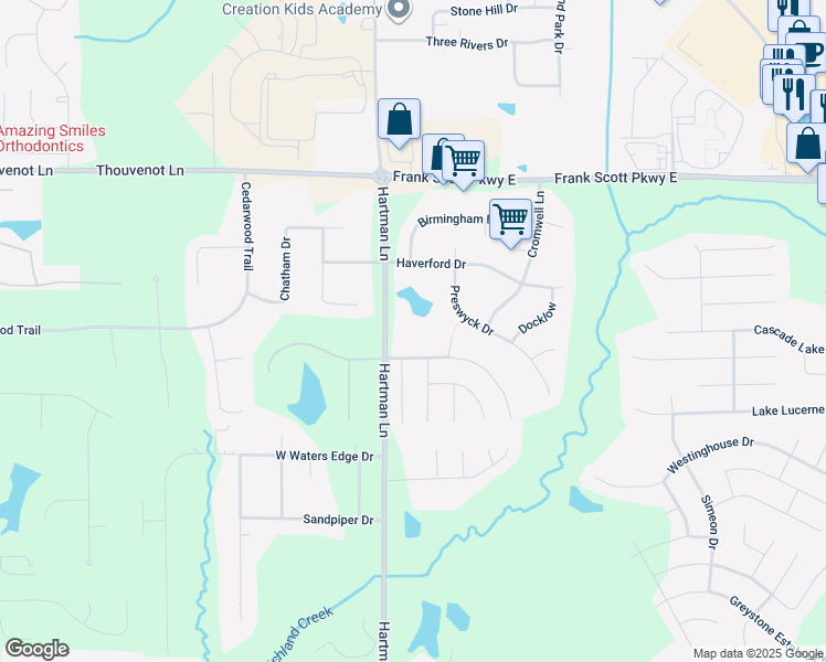 map of restaurants, bars, coffee shops, grocery stores, and more near 1201 Hartman Lane in Belleville