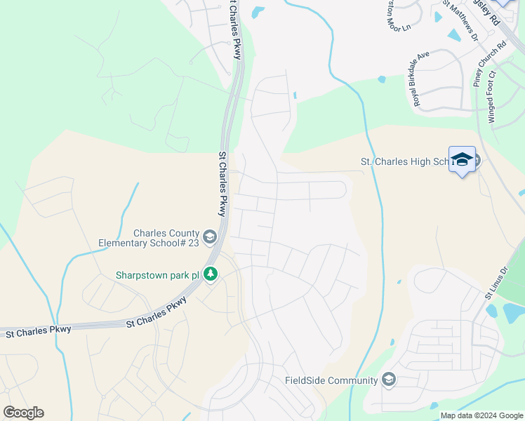 map of restaurants, bars, coffee shops, grocery stores, and more near 11389 Flag Court in Waldorf