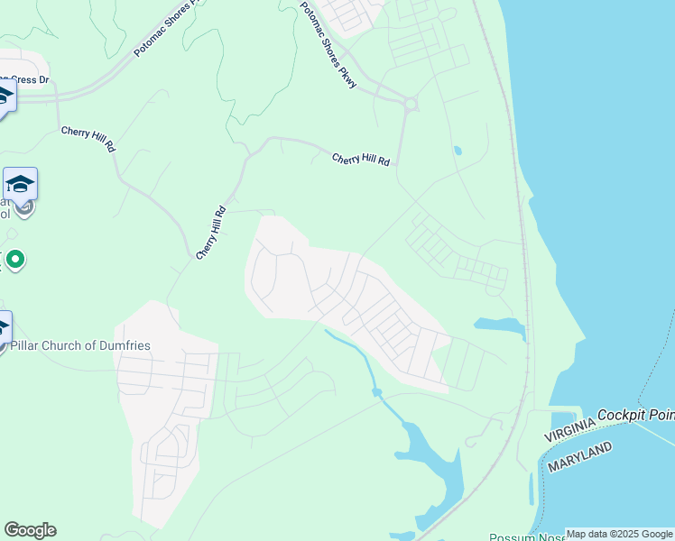 map of restaurants, bars, coffee shops, grocery stores, and more near 1843 Magnolia Fruit Drive in Dumfries