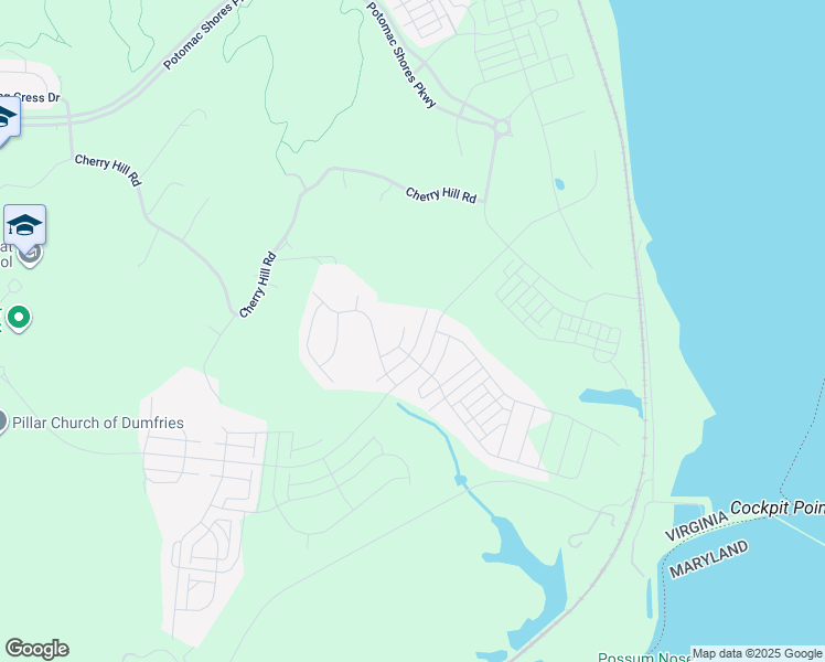 map of restaurants, bars, coffee shops, grocery stores, and more near 1843 Magnolia Fruit Drive in Dumfries