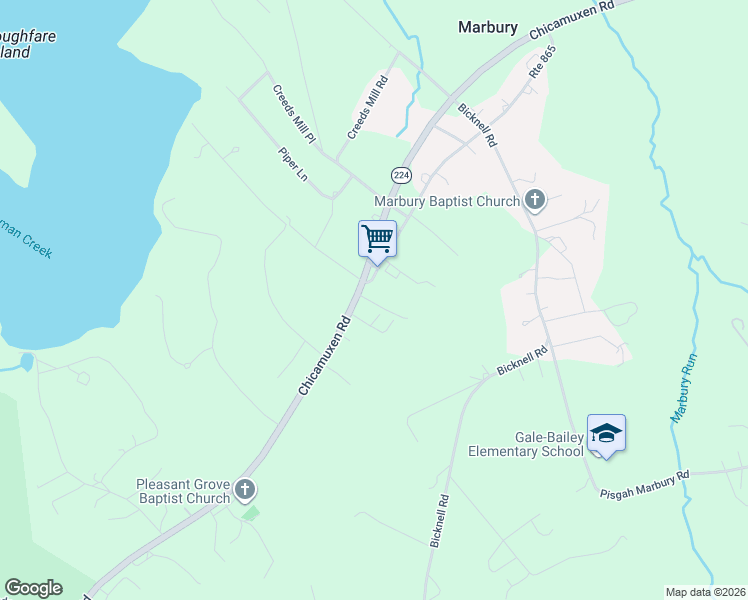 map of restaurants, bars, coffee shops, grocery stores, and more near 4010 Dunnington Thomas Pl in Charles