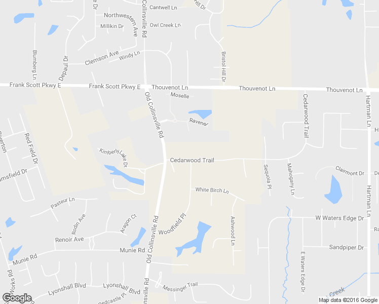 map of restaurants, bars, coffee shops, grocery stores, and more near 1899 Cedarwood Trail in Belleville
