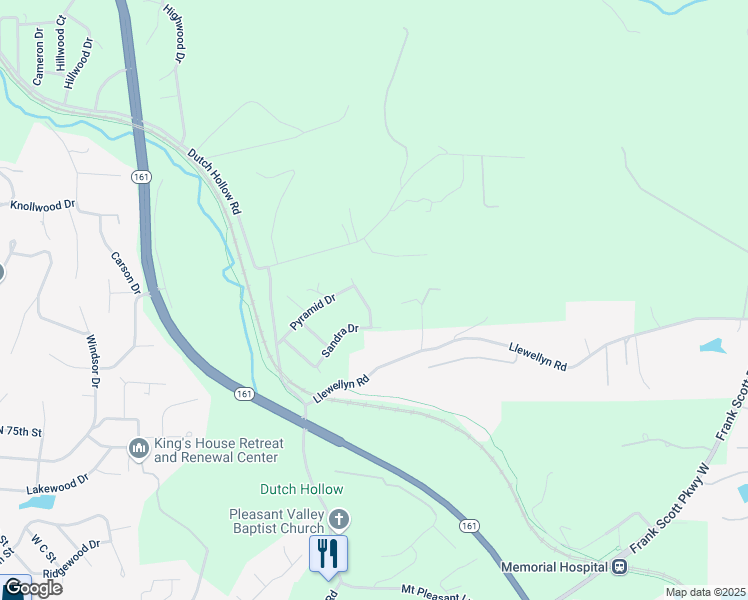 map of restaurants, bars, coffee shops, grocery stores, and more near 109 Nanette Drive in Belleville