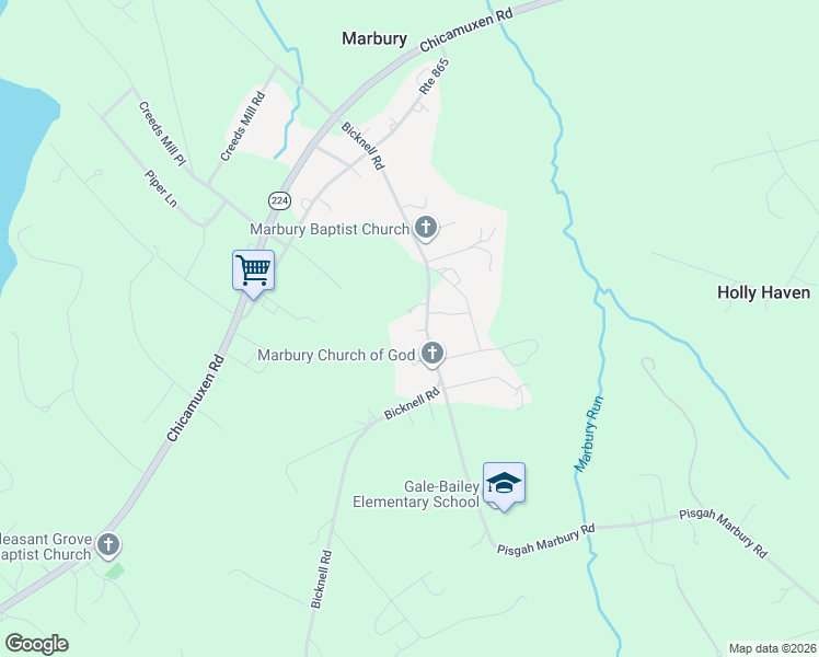 map of restaurants, bars, coffee shops, grocery stores, and more near 4765 Bicknell Road in Marbury