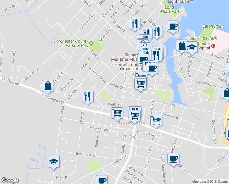 map of restaurants, bars, coffee shops, grocery stores, and more near 615 School House Lane in Cambridge