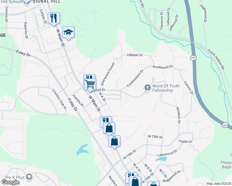 map of restaurants, bars, coffee shops, grocery stores, and more near 135 North 81st Street in Belleville