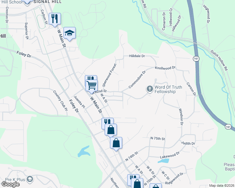 map of restaurants, bars, coffee shops, grocery stores, and more near 135 North 81st Street in Belleville