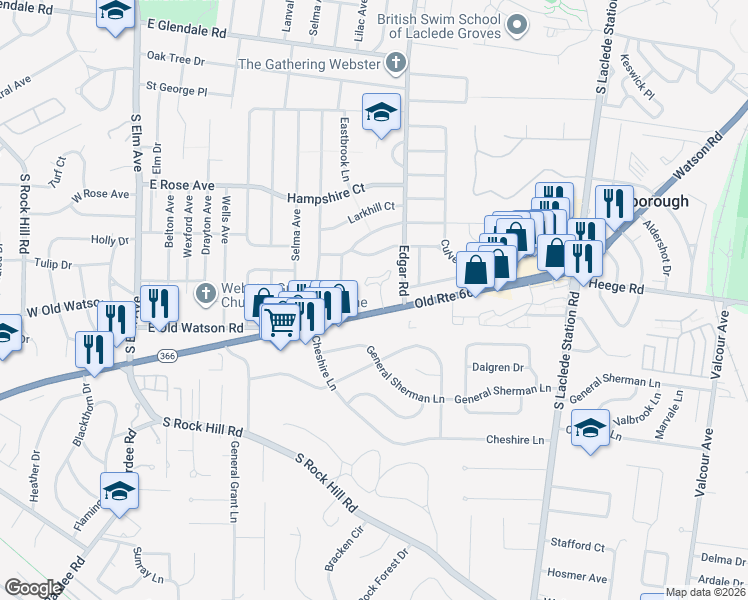 map of restaurants, bars, coffee shops, grocery stores, and more near in 