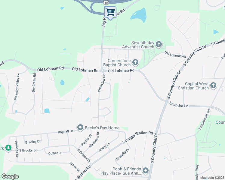 map of restaurants, bars, coffee shops, grocery stores, and more near 1315-1319 Grandview Drive in Jefferson City