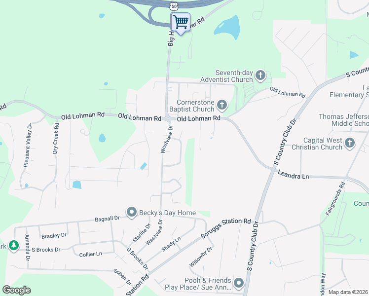 map of restaurants, bars, coffee shops, grocery stores, and more near 1315-1319 Grandview Drive in Jefferson City