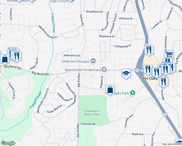 map of restaurants, bars, coffee shops, grocery stores, and more near in Manchester