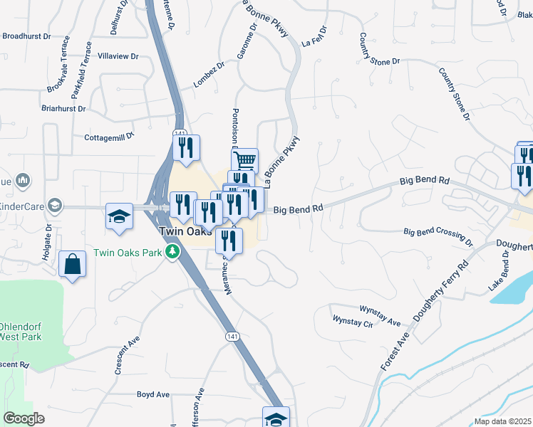 map of restaurants, bars, coffee shops, grocery stores, and more near Stoney Meadows Drive in Manchester