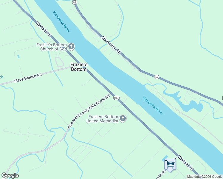 map of restaurants, bars, coffee shops, grocery stores, and more near 16840 Winfield Road in Winfield