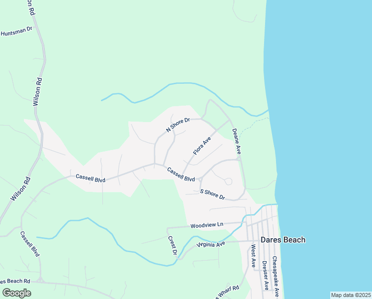 map of restaurants, bars, coffee shops, grocery stores, and more near 4330 Flora Ave in Prince Frederick