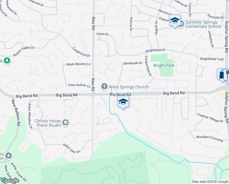 map of restaurants, bars, coffee shops, grocery stores, and more near 1171 Hollyberry Drive in Ballwin