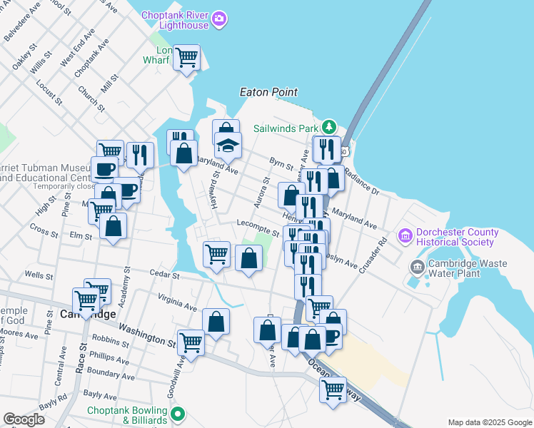 map of restaurants, bars, coffee shops, grocery stores, and more near 409 Henry Street in Cambridge
