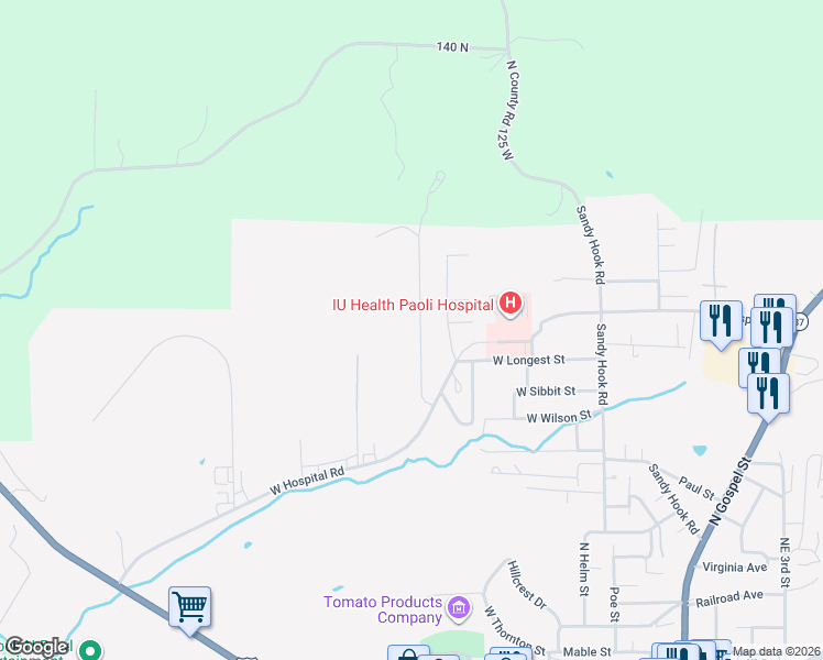 map of restaurants, bars, coffee shops, grocery stores, and more near 987 North Cook Street in Paoli