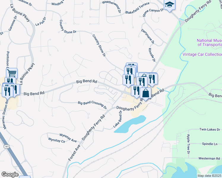 map of restaurants, bars, coffee shops, grocery stores, and more near 1670 Brandon Park Drive in Manchester