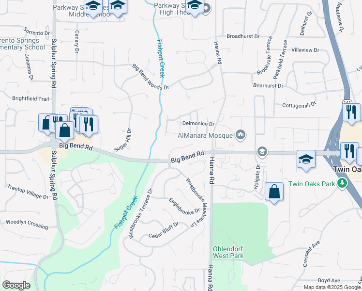 map of restaurants, bars, coffee shops, grocery stores, and more near 748 Westbrooke Village Drive in Manchester
