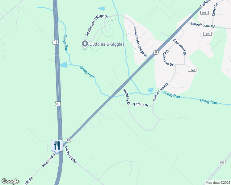 map of restaurants, bars, coffee shops, grocery stores, and more near 7034 Catlett Road in Bealeton